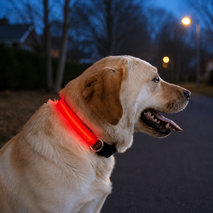 Paw & Holler Rechargeable LED Safety Dog Collar