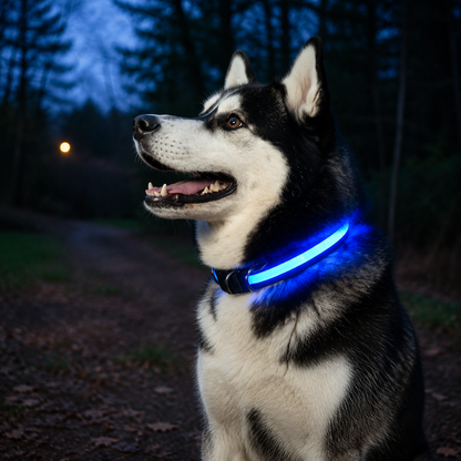 Paw & Holler Rechargeable LED Safety Dog Collar