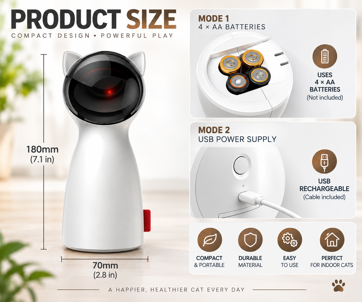 Paw & Holler PounceBeam™ Automatic Cat Laser Toy